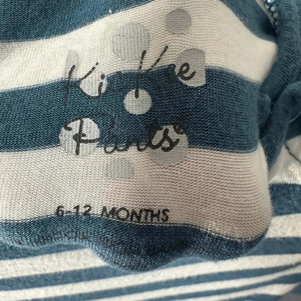 KicKee Pants Baby Long Sleeve Raglan Romper Nautical Stripe Bamboo 6-12 Months